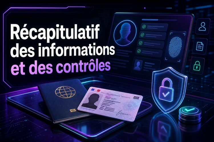 Récapitulatif des informations et des contrôles