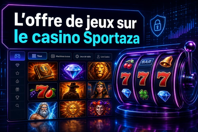 L'offre de jeux sur le casino Sportaza